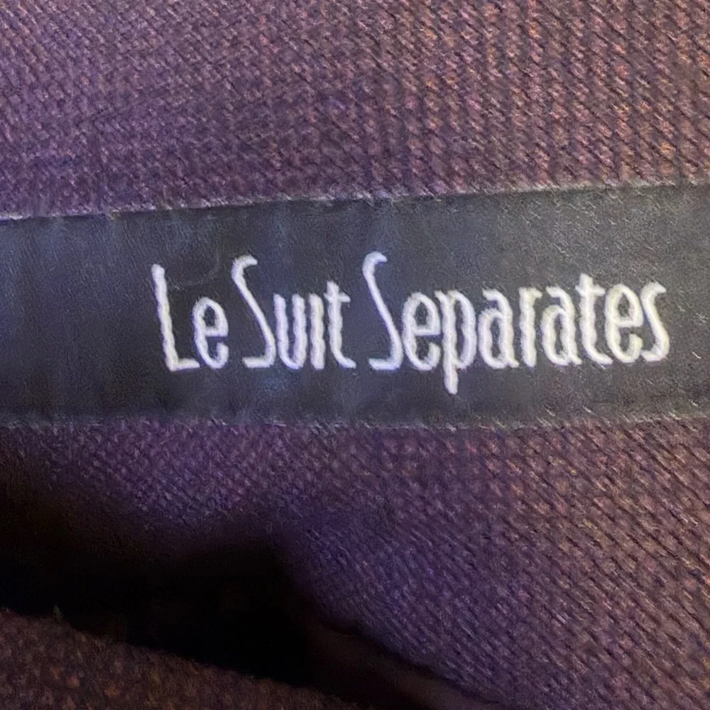 Le Suit Separates Women's Plum Skirt With Kick Two Pleats  In Front & Back Sz 8